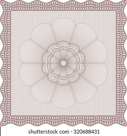 Certificate. Frame certificate template Vector.Lovely design. With complex background. 