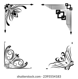 Certificate frames collection with ornaments	
