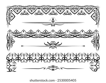Certificate frames collection with ornaments	