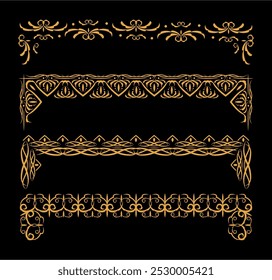 Certificate frames collection with ornaments	