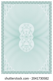 Certificado con malla y marco de gel, diseño para diploma, documento de premio, antecedentes para protección de valores, vector