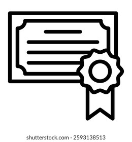 Certificate Glyph Icon Design For Personal nad Commercial Use