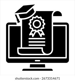 Vektorgrafik des Zertifikatsglyph-Symbols