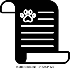 Certificate glyph and line vector illustration