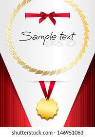 Certificate with a gold medal