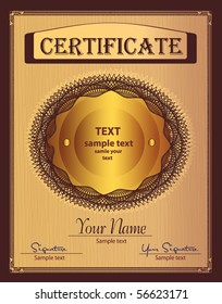 certificate gold medal