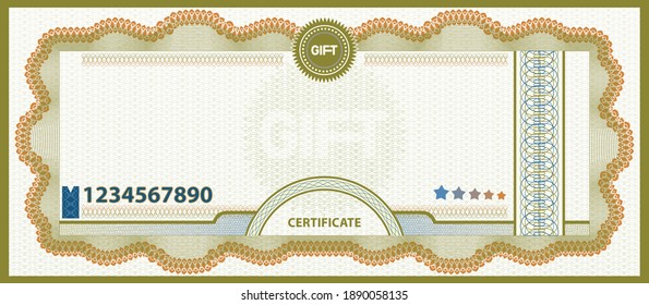 CERTIFICATE GOLD WITH A PROTECTIVE BACKGROUND