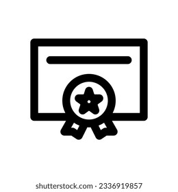 certificate graduation icon element line style