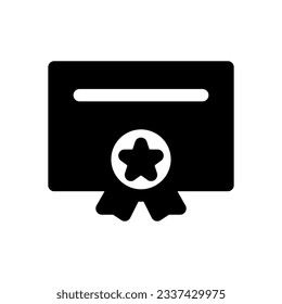 certificate graduation icon element solid style