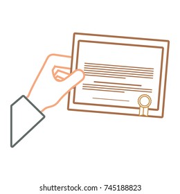 certificate of graduation vector illustration