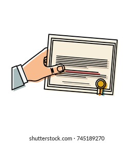 certificate of graduation vector illustration