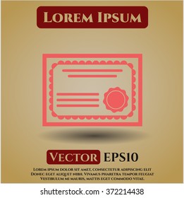Certificate high quality icon
