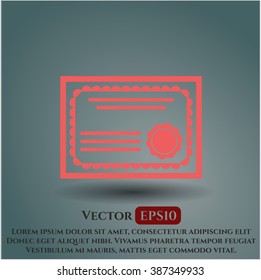Icono de alta calidad del certificado