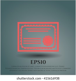 Icono de alta calidad del certificado