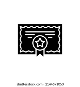 Certificate Of Honer icon in vector. logotype