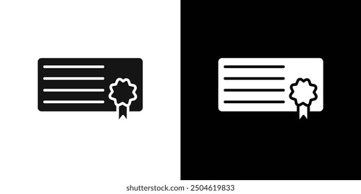 certificate icon (2) Symbol mark in filled style