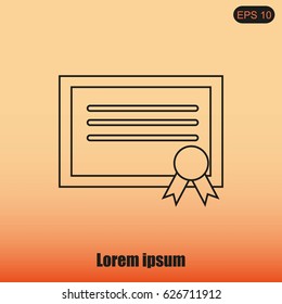 certificate  icon