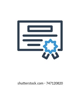 Certificate icon.