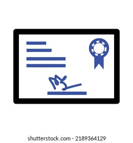 certificate icon. Achievement, award, grant, diploma concepts. Premium quality graphic design elements. 