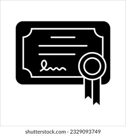 certificate icon. Achievement, award, grant, diploma concepts. Premium quality graphic design elements. vector illustration on white background