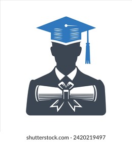 Certificate icon. Achievement, graduation cap, award, grant, diploma icon