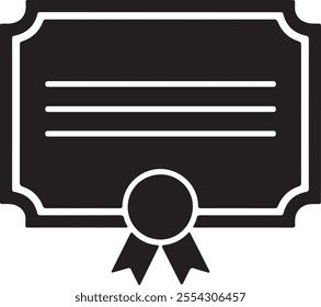 Certificate Icon Achievement and Official Recognition Design