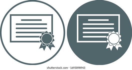 Certificate icon. Cartificate symbol. Vector illustration