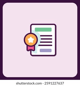 Certificate Icon Design Award Achievement Badge