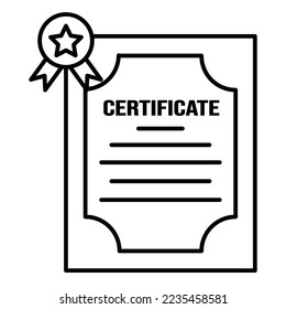 Certificate icon design clipart vector isolated illustration