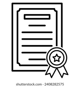 Certificate icon design, illustration design