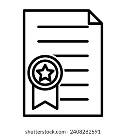 Certificate icon design, illustration design