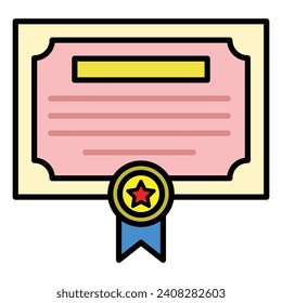 Diseño de icono de certificado, diseño de ilustración