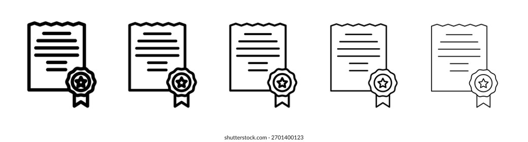 Diseño de icono de certificado, logotipo, App, interfaz de usuario. Ilustración vectorial, EPS