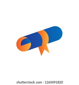 certificate icon design with modern concept and simple logo shape style design vector eps 10