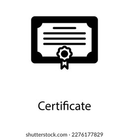 Certificate icon design stock illustration