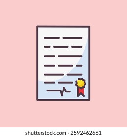 certificate icon design, vector business icon