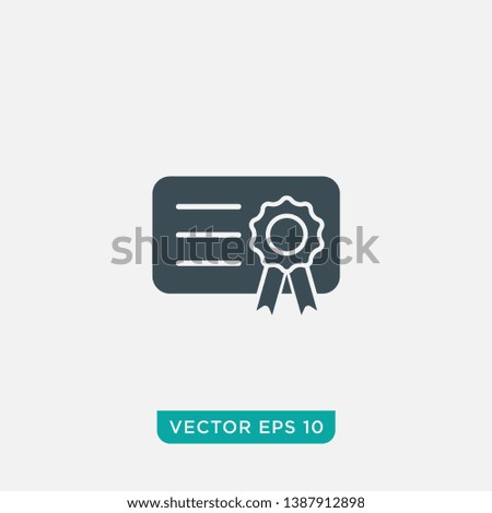 Certificate Icon Design, Vector EPS10