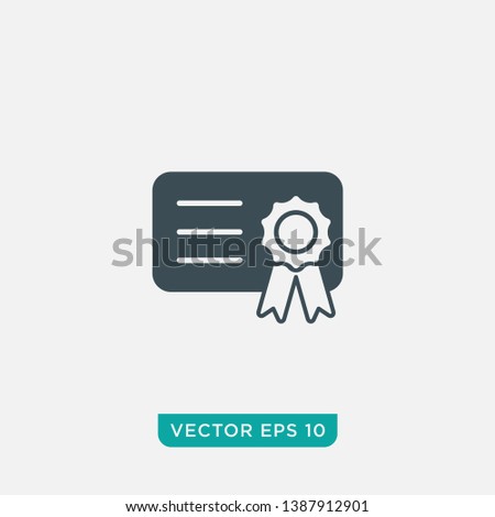 Certificate Icon Design, Vector EPS10