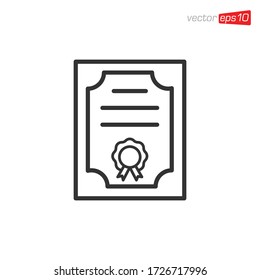 Certificate Icon Design Vector Illustration