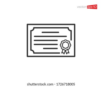 Certificate Icon Design Vector Illustration