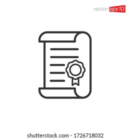 Certificate Icon Design Vector Illustration