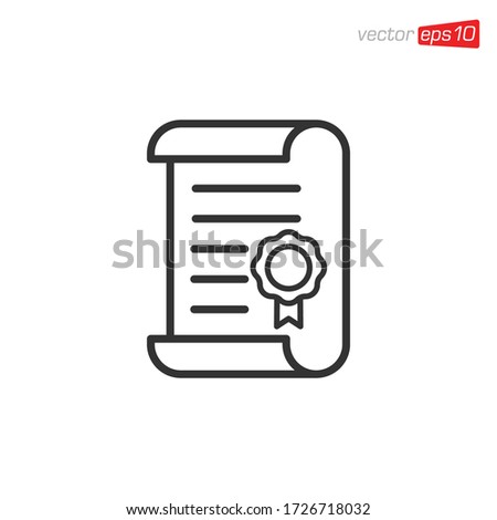 Certificate Icon Design Vector Illustration