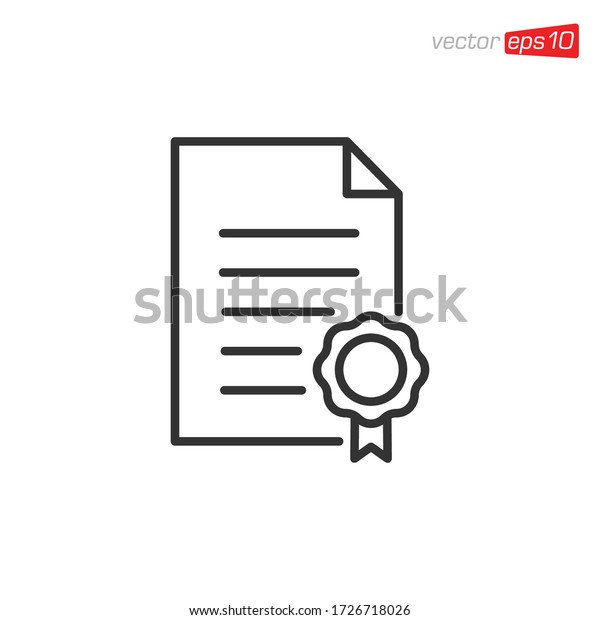 Certificate Icon Design\
Vector\
Illustration