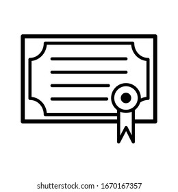 Bonds Outline Icon Stock Share Certificate Stock Vector (Royalty Free ...