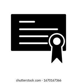 certificate icon design vector template
