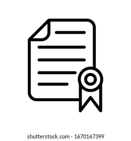 certificate icon design vector template