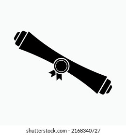 Certificate Icon. Diploma Symbol - Vector.