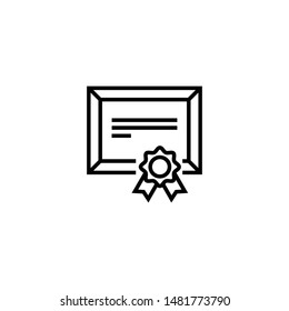 Certificate icon. Diploma vector icon.  Award symbol. Modern, simple flat vector illustration for web site or mobile app
