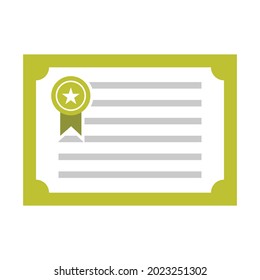 Certificate icon. diploma icon vector illustration