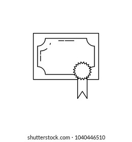 certificate icon. Element of banking icon for mobile concept and web apps. Thin line  icon for website design and development, app development. Premium icon on white background